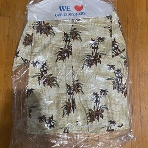 Tropical Print Collar Button-Up Shirt